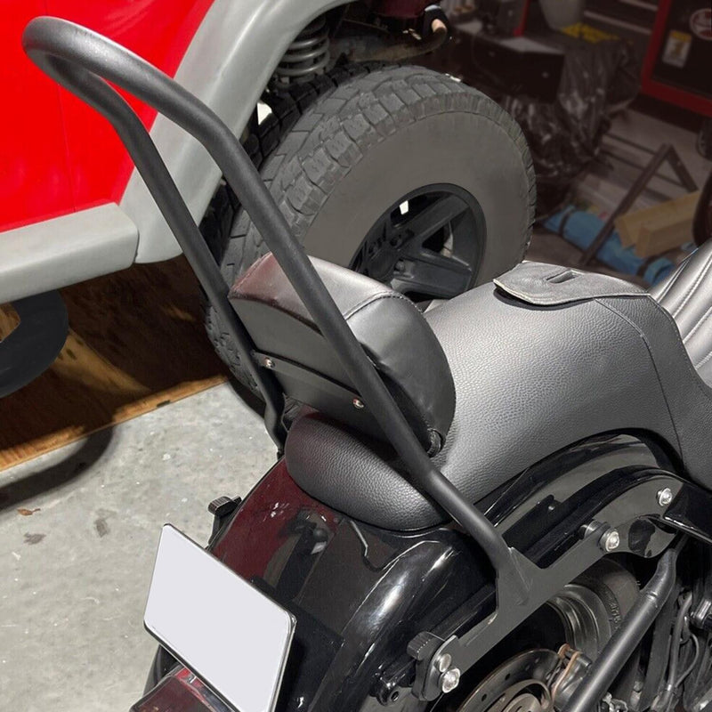 DURAFORCE Detachable Tall Sissy Bar Upright Backrest Pad For Harley Softail 06-17 Fat Boy