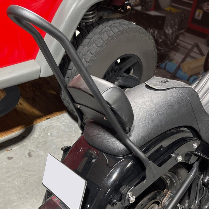 DURAFORCE Detachable Tall Sissy Bar Upright Backrest Pad For Harley Softail 06-17 Fat Boy