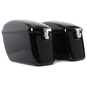 DURAFORCE Vivid Black Large Hard Saddle Bag Trunk For Harley Dyna Honda Yamaha Accessories