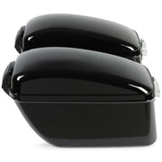 DURAFORCE Vivid Black Large Hard Saddle Bag Trunk For Harley Dyna Honda Yamaha Accessories