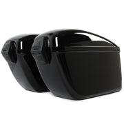 DURAFORCE Vivid Black Large Hard Saddle Bag Trunk For Harley Dyna Honda Yamaha Accessories