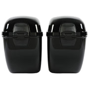 DURAFORCE Vivid Black Large Hard Saddle Bag Trunk For Harley Dyna Honda Yamaha Accessories