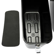 DURAFORCE Vivid Black Large Hard Saddle Bag Trunk For Harley Dyna Honda Yamaha Accessories