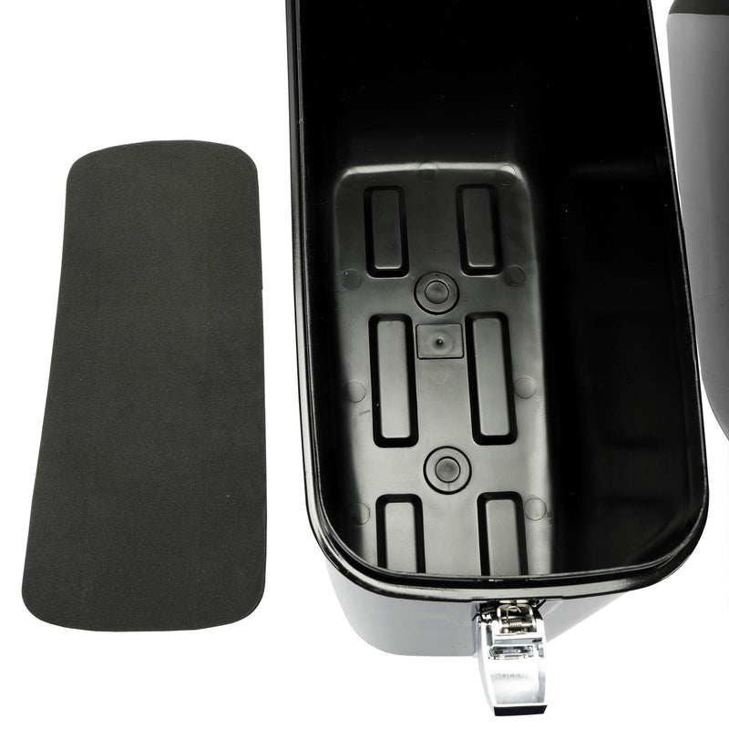 DURAFORCE Vivid Black Large Hard Saddle Bag Trunk For Harley Dyna Honda Yamaha Accessories