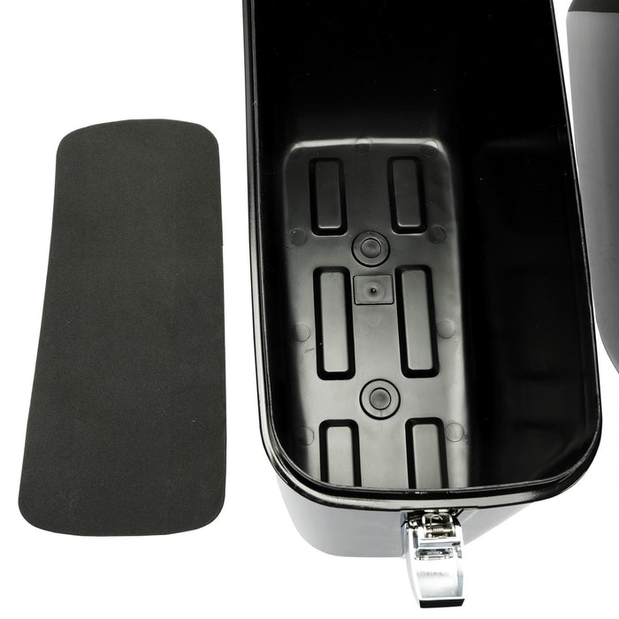 DURAFORCE Vivid Black Large Hard Saddle Bag Trunk For Harley Dyna Honda Yamaha Accessories