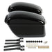 DURAFORCE Vivid Black Large Hard Saddle Bag Trunk For Harley Dyna Honda Yamaha Accessories
