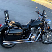 DURAFORCE Vivid Black Large Hard Saddle Bag Trunk For Harley Dyna Honda Yamaha Accessories
