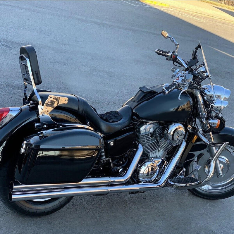 DURAFORCE Vivid Black Large Hard Saddle Bag Trunk For Harley Dyna Honda Yamaha Accessories