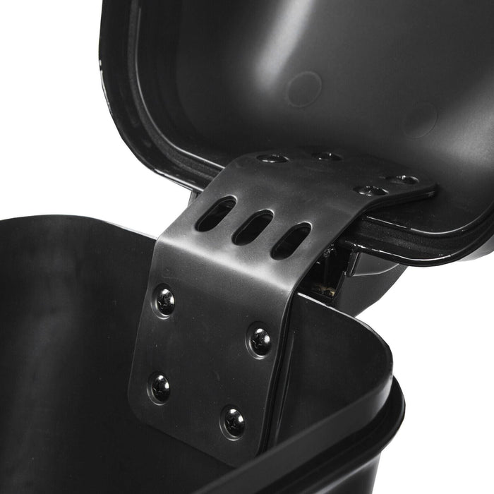 DURAFORCE Vivid Black Large Hard Saddle Bag Trunk For Harley Dyna Honda Yamaha Accessories