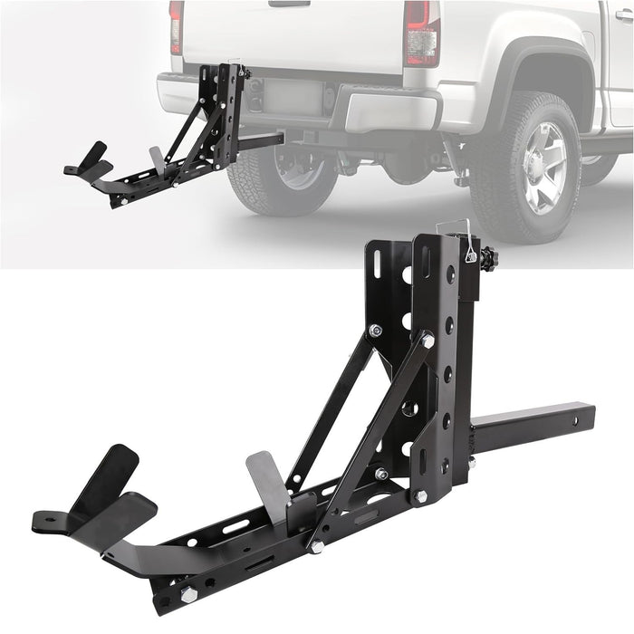 DURAFORCE 800lb Motorcycle Scooter Carrier 2" Tow Receiver Trailer Hauler Hitch Mount Rack