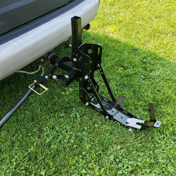 DURAFORCE 800lb Motorcycle Scooter Carrier 2" Tow Receiver Trailer Hauler Hitch Mount Rack