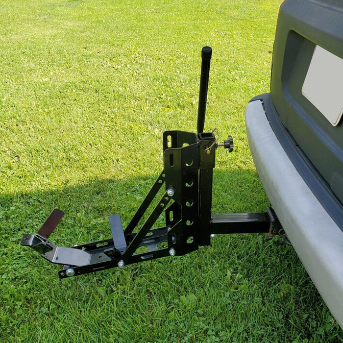 DURAFORCE 800lb Motorcycle Scooter Carrier 2" Tow Receiver Trailer Hauler Hitch Mount Rack