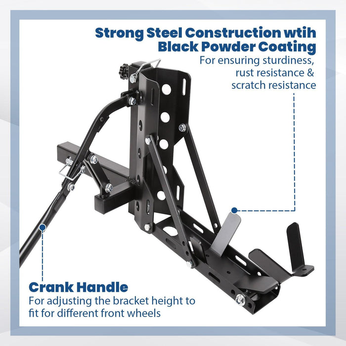 DURAFORCE 800lb Motorcycle Scooter Carrier 2" Tow Receiver Trailer Hauler Hitch Mount Rack