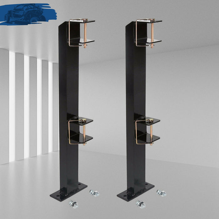 DURAFORCE 2 Place Weed Trimmer Rack Trim line Holder For Landscape Trailer Racks 4 Handles