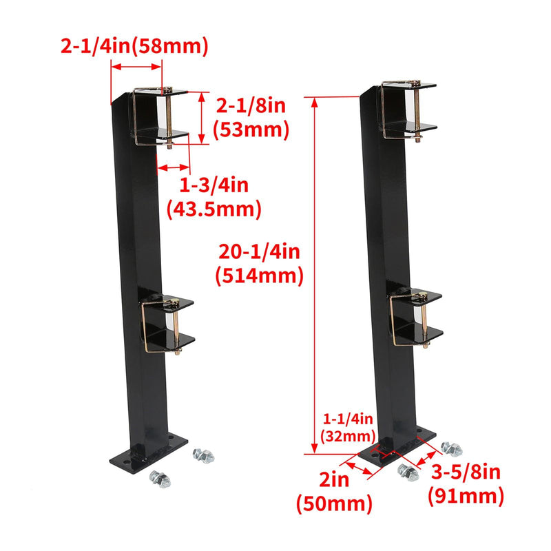 DURAFORCE 2 Place Weed Trimmer Rack Trim line Holder For Landscape Trailer Racks 4 Handles
