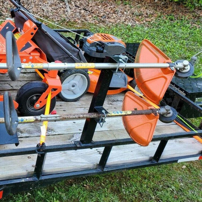 DURAFORCE 2 Place Weed Trimmer Rack Trim line Holder For Landscape Trailer Racks 4 Handles