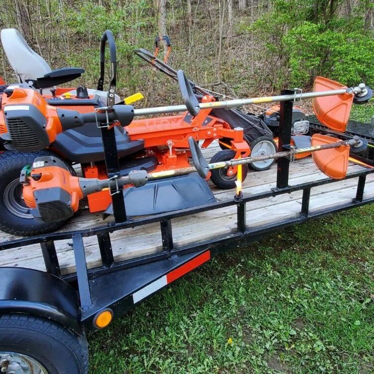 DURAFORCE 2 Place Weed Trimmer Rack Trim line Holder For Landscape Trailer Racks 4 Handles