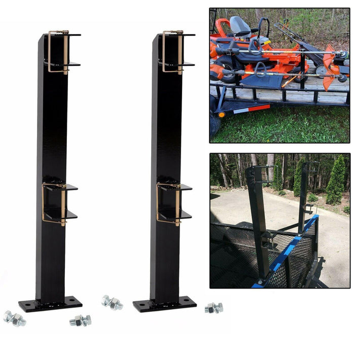 DURAFORCE 2 Place Weed Trimmer Rack Trim line Holder For Landscape Trailer Racks 4 Handles