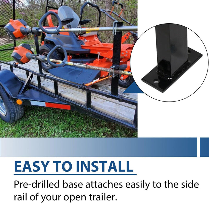 DURAFORCE 2 Place Weed Trimmer Rack Trim line Holder For Landscape Trailer Racks 4 Handles