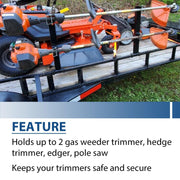 DURAFORCE 2 Place Weed Trimmer Rack Trim line Holder For Landscape Trailer Racks 4 Handles