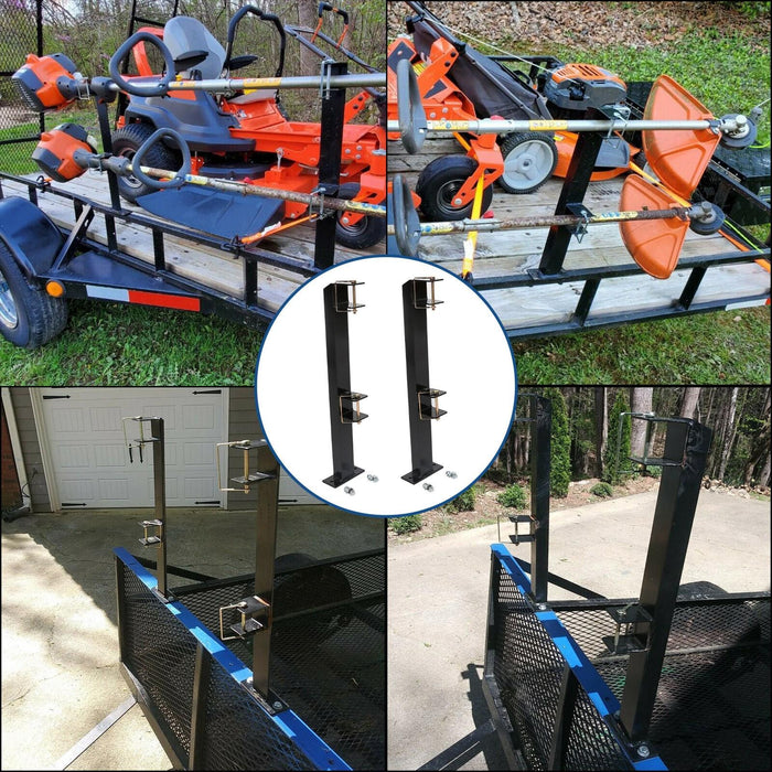 DURAFORCE 2 Place Weed Trimmer Rack Trim line Holder For Landscape Trailer Racks 4 Handles