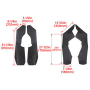 DURAFORCE (4) Fender Flares Extensions For 2009-2014 Polaris RZR S 800 Textured