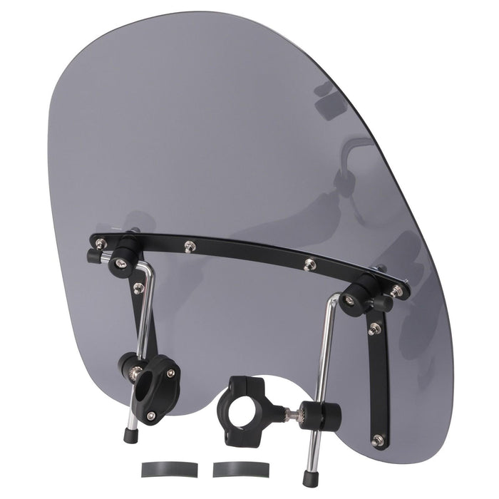 DURAFORCE 19"x17" Smoke Windshield Windscreen For Honda Harley Sportster Dyna Softail