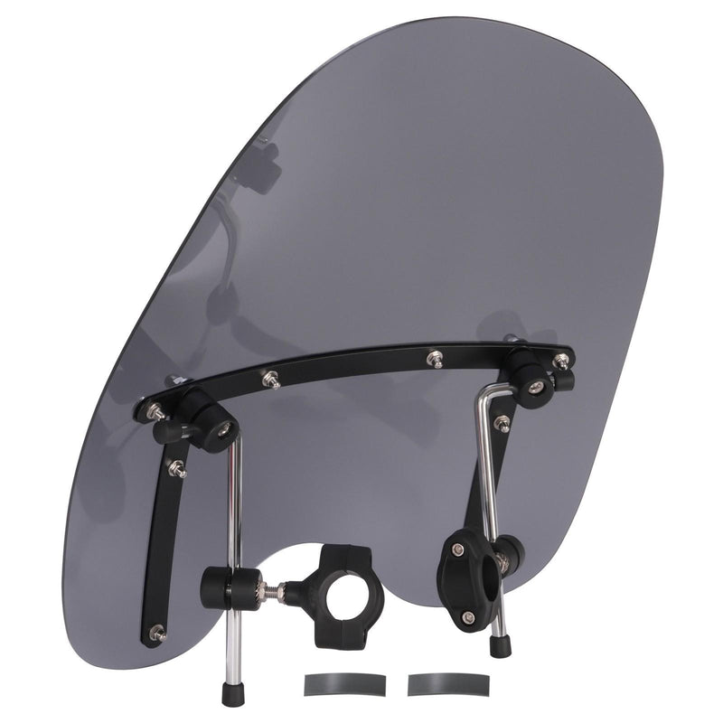 DURAFORCE 19"x17" Smoke Windshield Windscreen For Honda Harley Sportster Dyna Softail