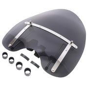 DURAFORCE 19"x17" Smoke Windshield Windscreen For Honda Harley Sportster Dyna Softail