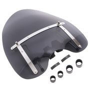 DURAFORCE 19"x17" Smoke Windshield Windscreen For Honda Harley Sportster Dyna Softail
