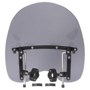 DURAFORCE 19"x17" Smoke Windshield Windscreen For Honda Harley Sportster Dyna Softail
