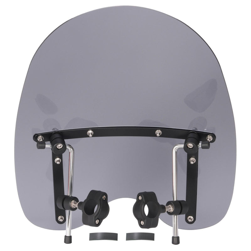 DURAFORCE 19"x17" Smoke Windshield Windscreen For Honda Harley Sportster Dyna Softail