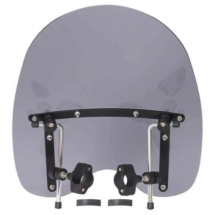 DURAFORCE 19"x17" Smoke Windshield Windscreen For Honda Harley Sportster Dyna Softail