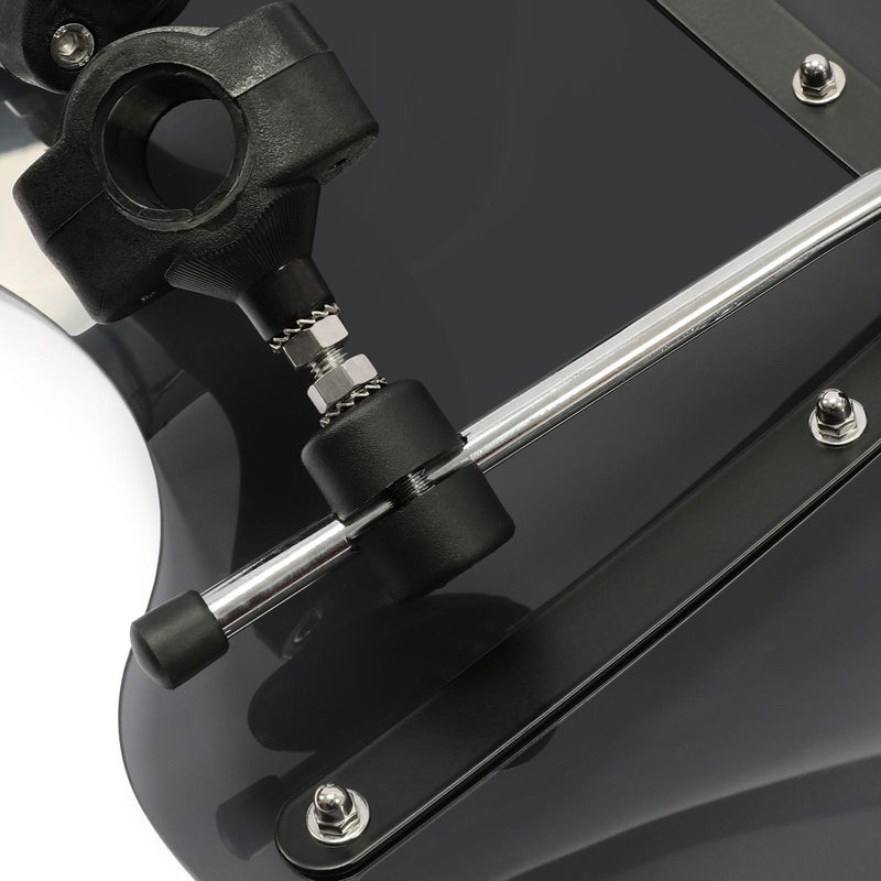 DURAFORCE 19"x17" Smoke Windshield Windscreen For Honda Harley Sportster Dyna Softail