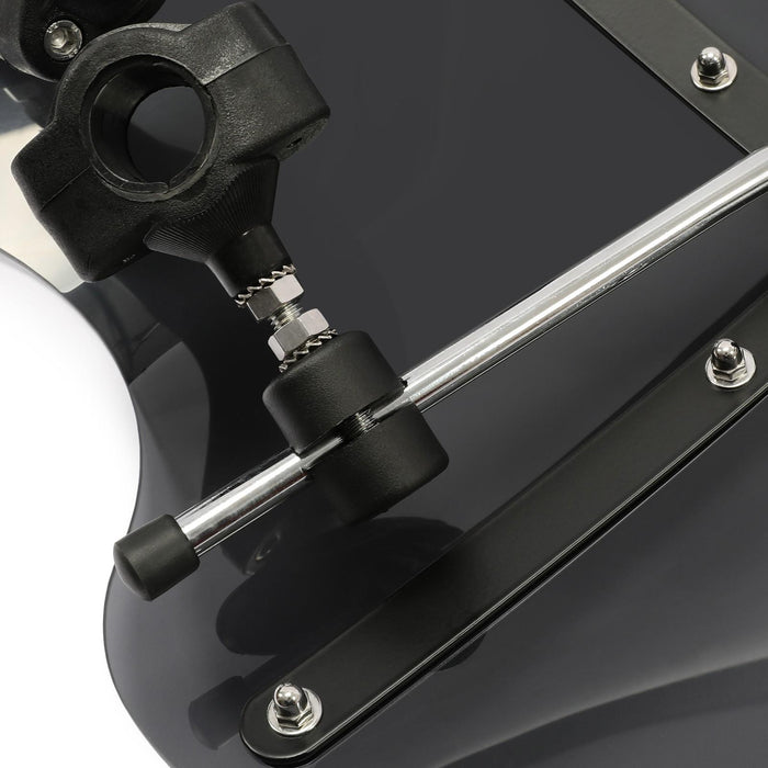 DURAFORCE 19"x17" Smoke Windshield Windscreen For Honda Harley Sportster Dyna Softail