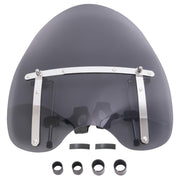 DURAFORCE 19"x17" Smoke Windshield Windscreen For Honda Harley Sportster Dyna Softail