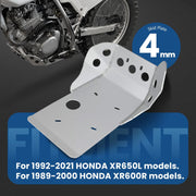 DURAFORCE 4mm Skid Plate For Honda XR600R 1989-2000 & XR650L 1992-2021 Aluminum