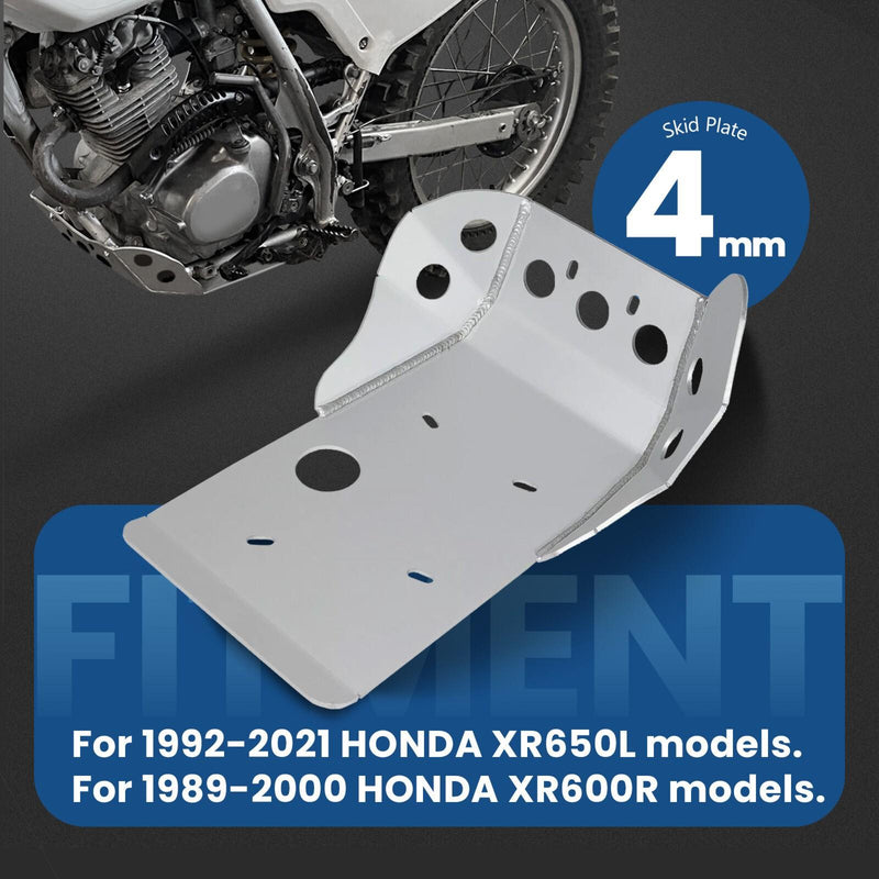 DURAFORCE 4mm Skid Plate For Honda XR600R 1989-2000 & XR650L 1992-2021 Aluminum