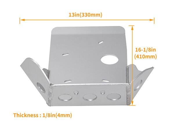 DURAFORCE 4mm Skid Plate For Honda XR600R 1989-2000 & XR650L 1992-2021 Aluminum