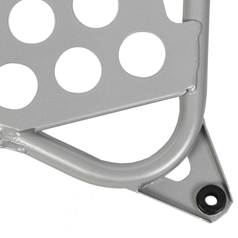 DURAFORCE NEW Silver Heel Guards Footrest For Yamaha Banshee YFZ350 Left + Right Nerf Bars