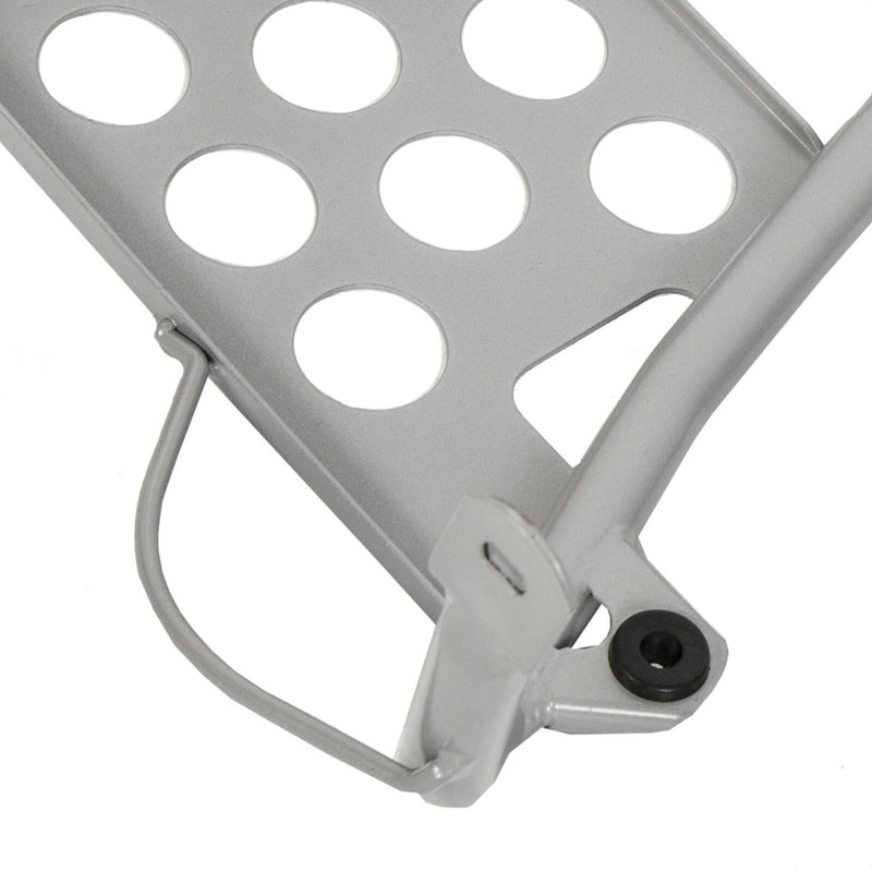 DURAFORCE NEW Silver Heel Guards Footrest For Yamaha Banshee YFZ350 Left + Right Nerf Bars