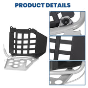 DURAFORCE NEW Silver Heel Guards Footrest For Yamaha Banshee YFZ350 Left + Right Nerf Bars