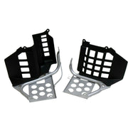 DURAFORCE NEW Silver Heel Guards Footrest For Yamaha Banshee YFZ350 Left + Right Nerf Bars