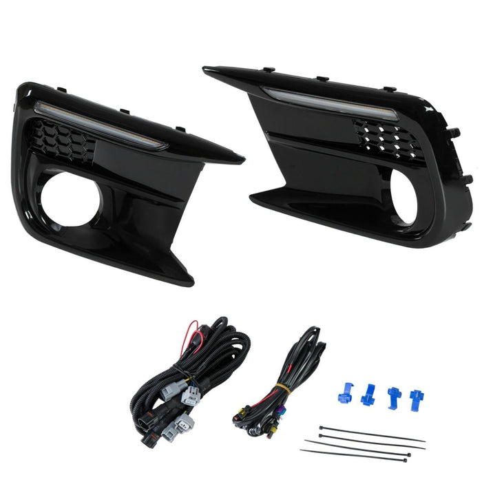 DURAFORCE LED DRL Fog Lights Bezel Cover Kit For Subaru WRX/STI 2018-2021 White/Amber