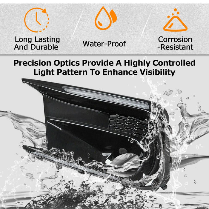 DURAFORCE LED DRL Fog Lights Bezel Cover Kit For Subaru WRX/STI 2018-2021 White/Amber