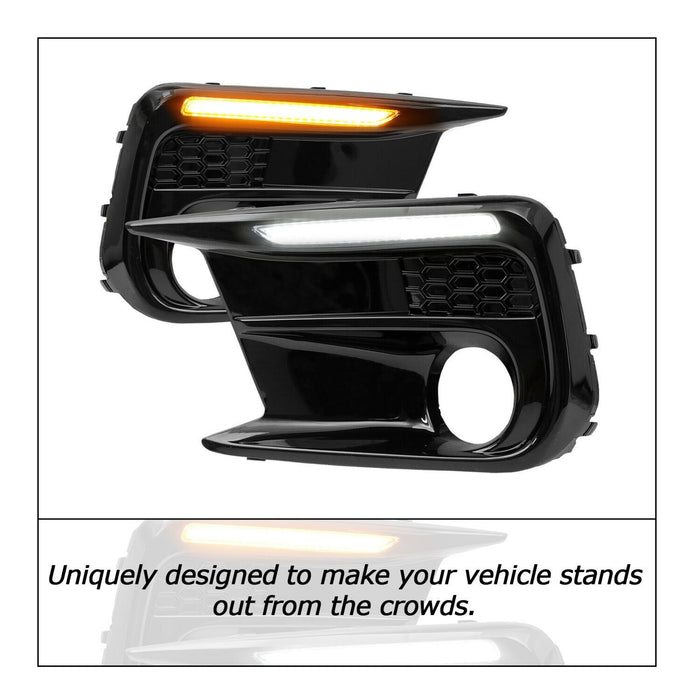 DURAFORCE LED DRL Fog Lights Bezel Cover Kit For Subaru WRX/STI 2018-2021 White/Amber