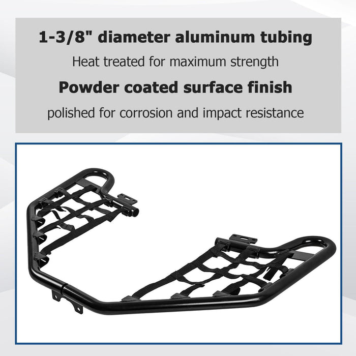 DURAFORCE Black Nerf Bars w/Nets Pair Set For Honda TRX 700XX 2008-2009 Aluminium