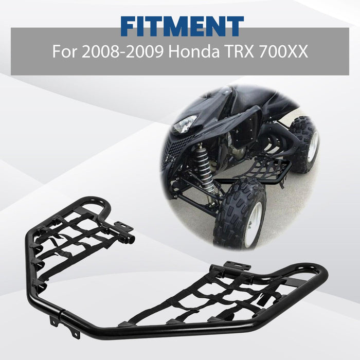 DURAFORCE Black Nerf Bars w/Nets Pair Set For Honda TRX 700XX 2008-2009 Aluminium