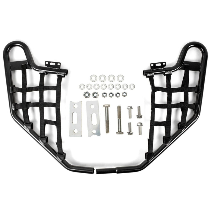DURAFORCE Black Nerf Bars w/Nets Pair Set For Honda TRX 700XX 2008-2009 Aluminium