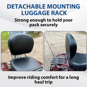 DURAFORCE Backrest Sissy Bar & Stealth Rack For Harley Touring Road Street Glide 2009-2025